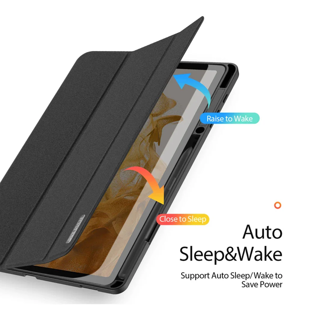 Samsung Galaxy Tab S7/S8 Ultra Smart Cover Case with Pencil Holder – Premium Flip Leather TPU Protection - Image 3