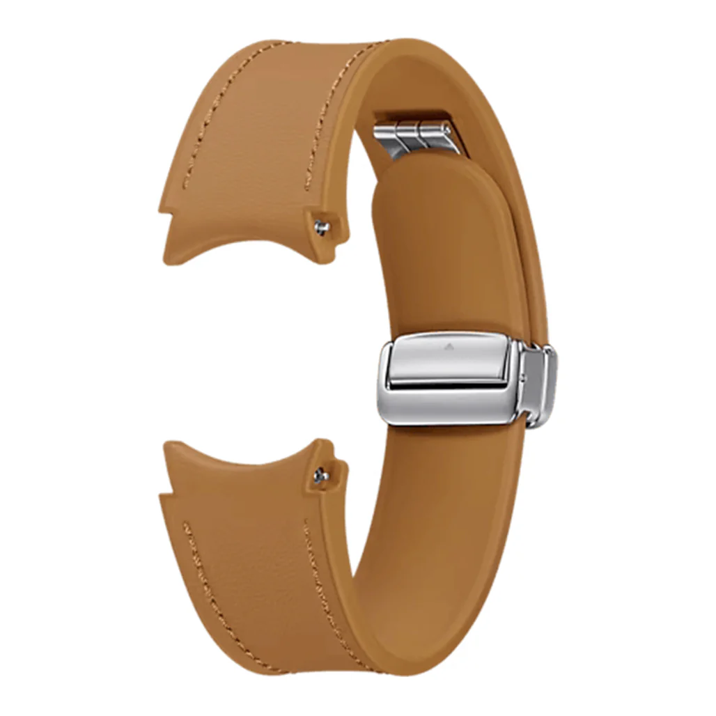 Samsung Galaxy Watch D-Buckle Hybrid Eco-Leather Band - 20mm - M/L - Etoupe | Stylish and Durable Replacement Strap - Image 10