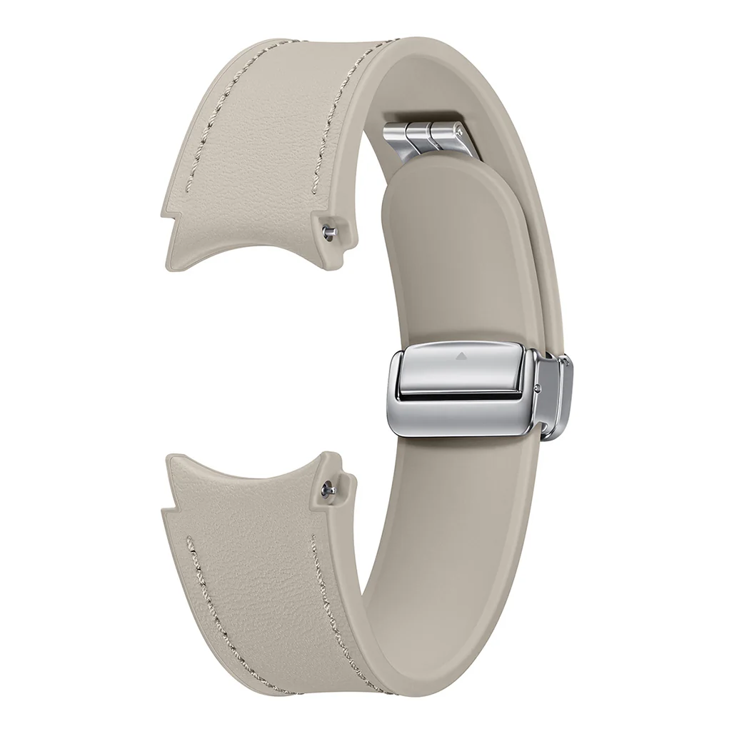 Samsung Galaxy Watch D-Buckle Hybrid Eco-Leather Band - 20mm - M/L - Etoupe | Stylish and Durable Replacement Strap - Image 2
