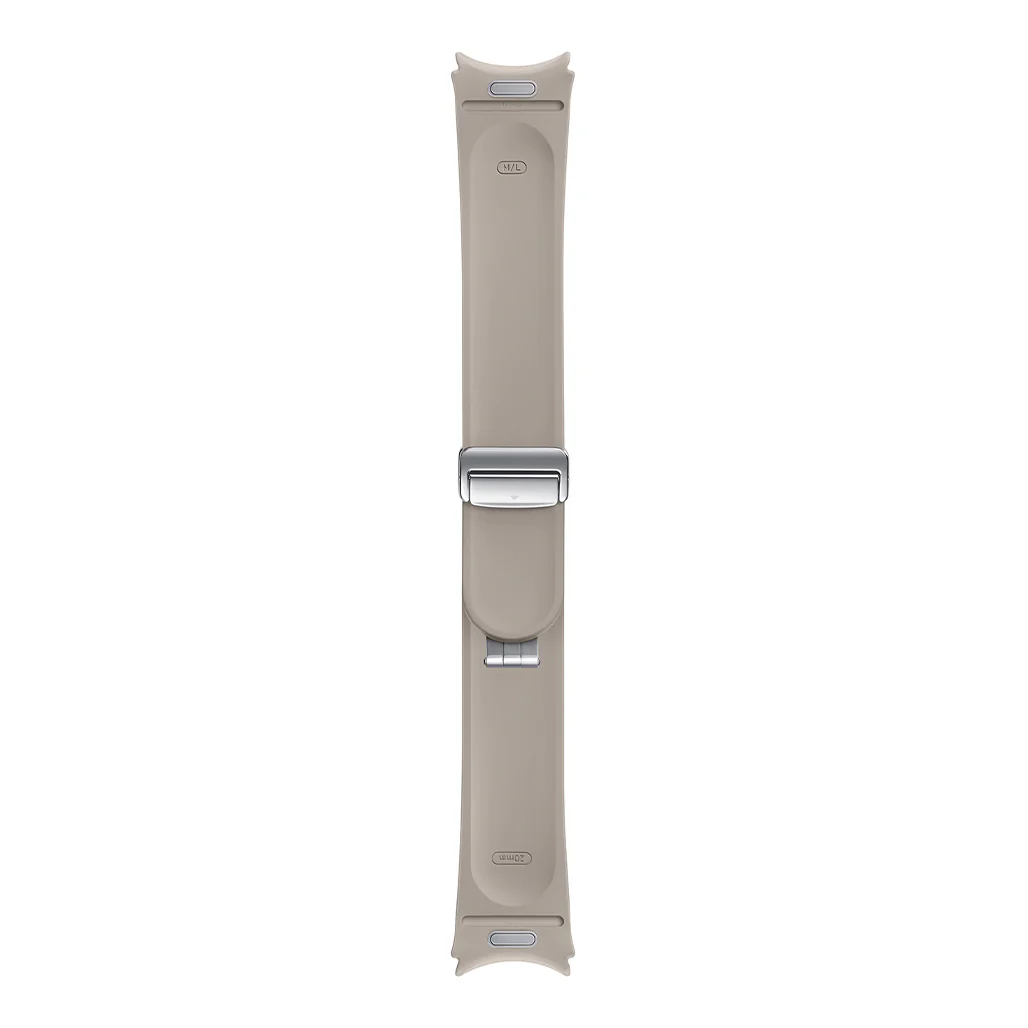 Samsung Galaxy Watch D-Buckle Hybrid Eco-Leather Band - 20mm - M/L - Etoupe | Stylish and Durable Replacement Strap - Image 3