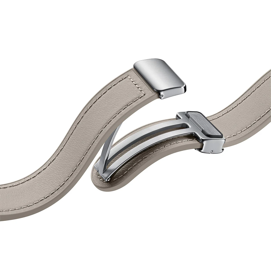 Samsung Galaxy Watch D-Buckle Hybrid Eco-Leather Band - 20mm - M/L - Etoupe | Stylish and Durable Replacement Strap - Image 4