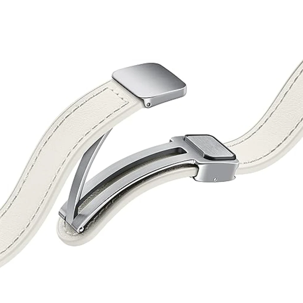 Samsung Galaxy Watch D-Buckle Hybrid Eco-Leather Band - 20mm - M/L - Etoupe | Stylish and Durable Replacement Strap - Image 5