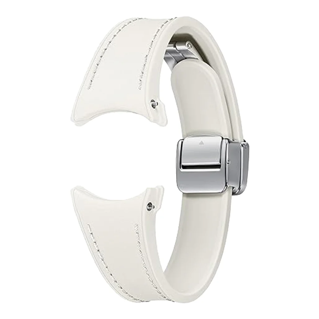 Samsung Galaxy Watch D-Buckle Hybrid Eco-Leather Band - 20mm - M/L - Etoupe | Stylish and Durable Replacement Strap - Image 7