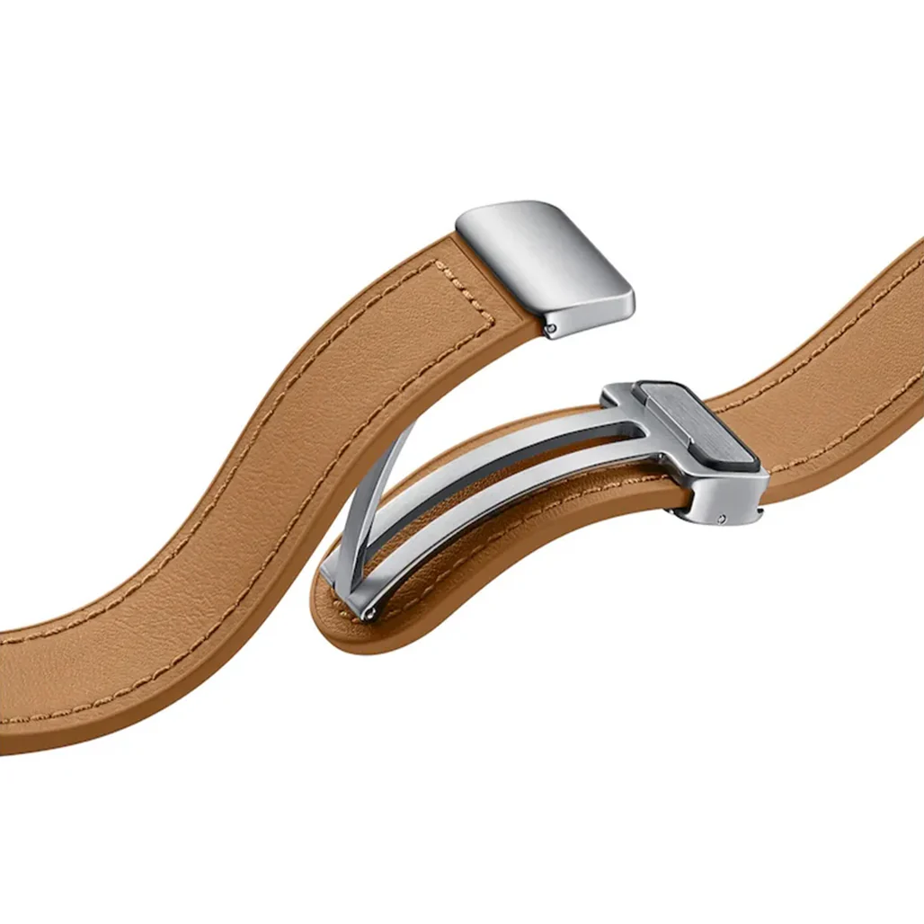 Samsung Galaxy Watch D-Buckle Hybrid Eco-Leather Band - 20mm - M/L - Etoupe | Stylish and Durable Replacement Strap - Image 8