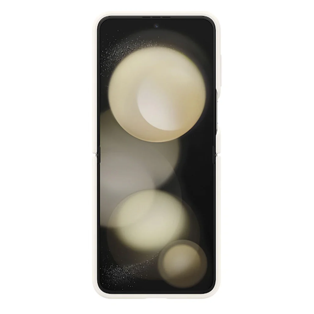 Samsung Galaxy Z Flip5 Silicone Case with Ring, Cream EF-PF731TUEGUS | Eco-Friendly, Stylish Protection - Image 4