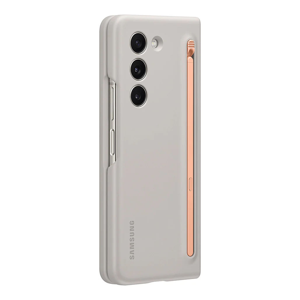 Samsung Galaxy Z Fold5 Slim S-Pen Case - Sand, Built-in S Pen with Eco-Friendly Materials - Image 4
