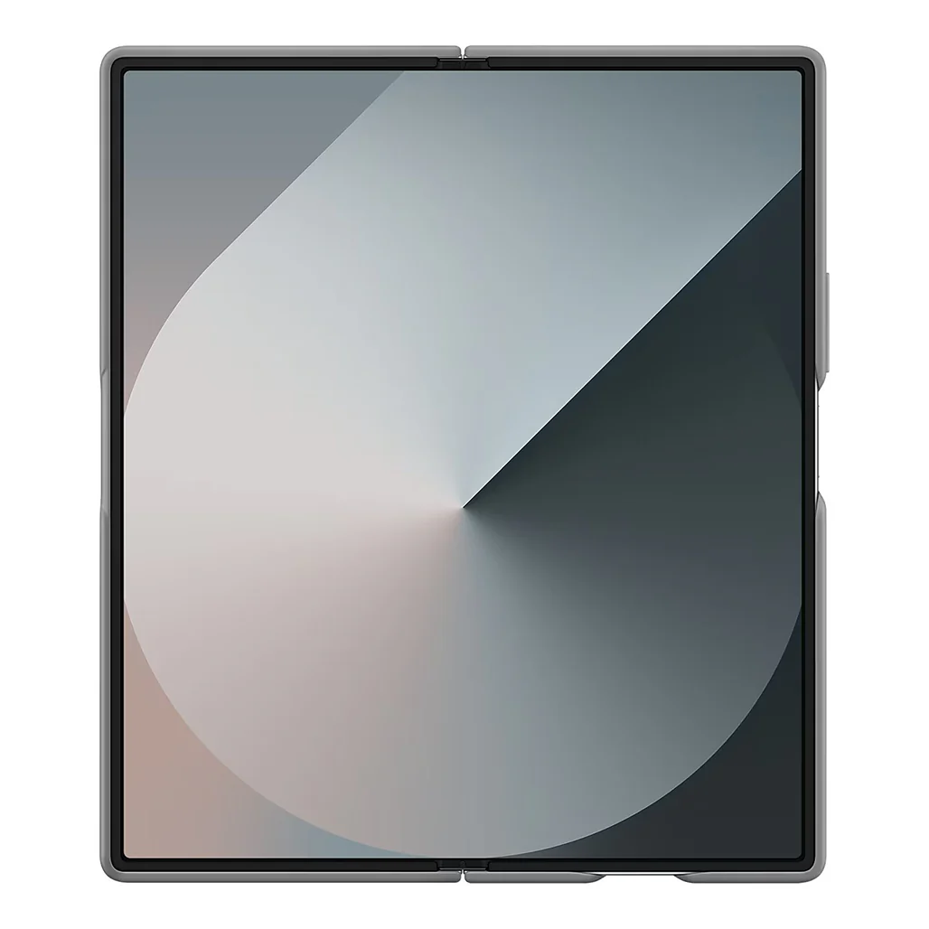 Samsung Galaxy Z Fold6 Silicone Case - Gray, Dual Grip and Stand Functionality - Image 4