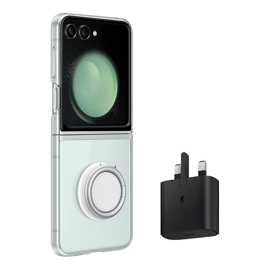 Samsung Starter Pack for Galaxy Z Flip5 | Clear Gadget Case & Power Adapter - Image 4