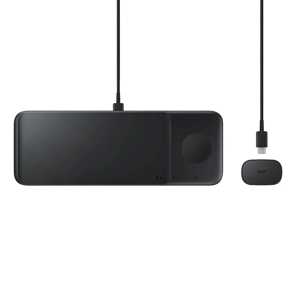 Samsung Wireless Charger Trio - Black | 3-in-1 Fast Charging Pad for Phone, Galaxy Watch, and Earbuds - Image 5