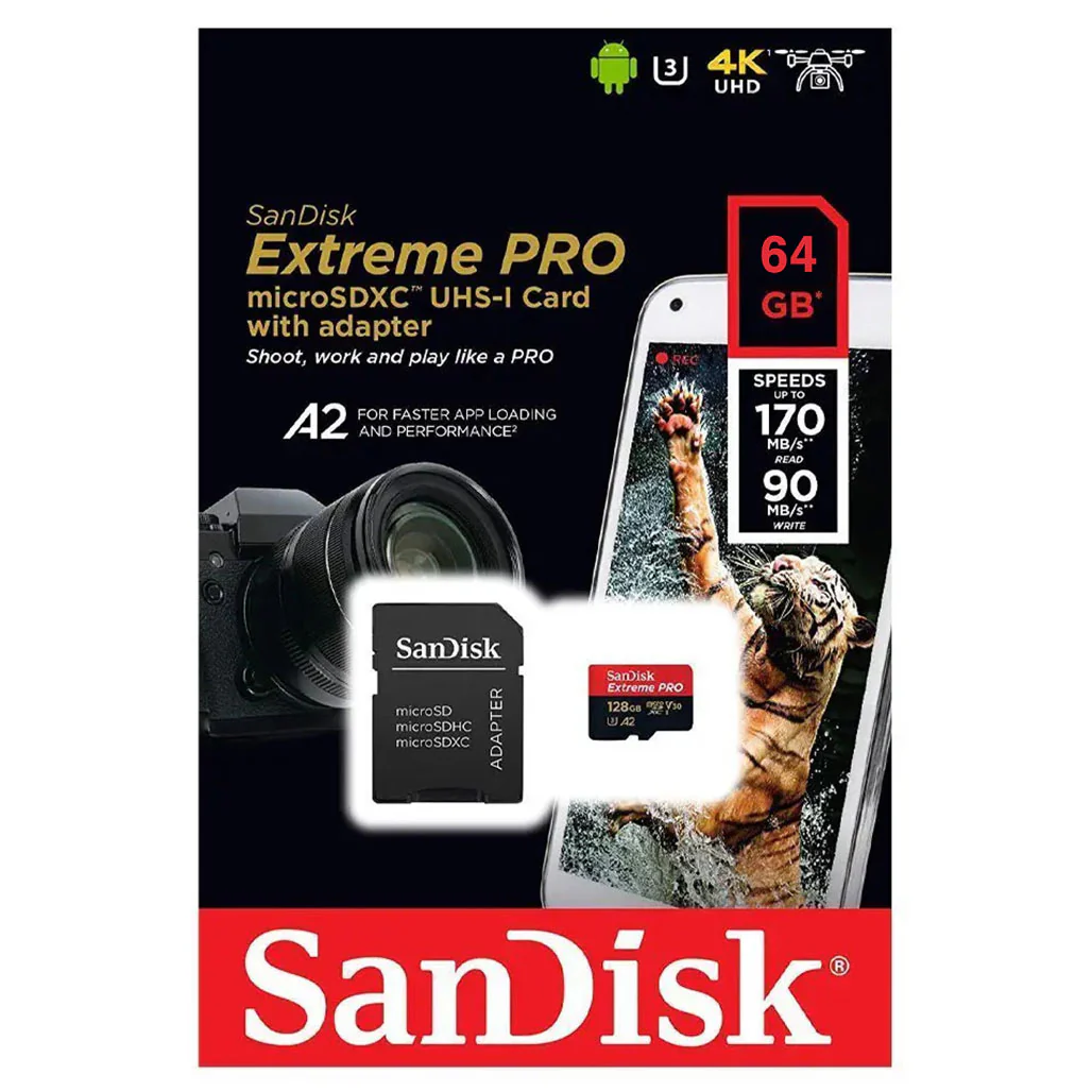 SanDisk Extreme Pro UHS-I/U3 MicroSDHC - High-Speed 4K Ultra HD Ready Memory Card - Image 2