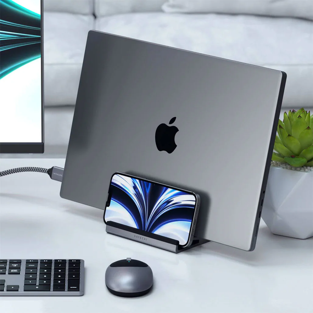 Satechi Dual Vertical Laptop Stand - Premium Vertical Dock for MacBook, iPad, Tablets, and Smartphones - Image 7