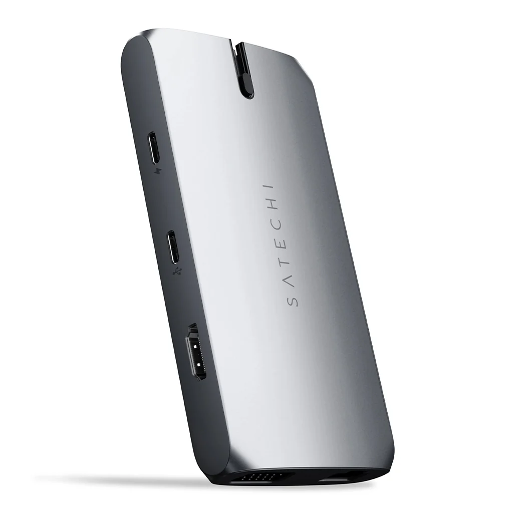 Satechi USB-C On-the-Go Multiport Adapter – 4K HDMI, VGA, Gigabit Ethernet, and USB Ports