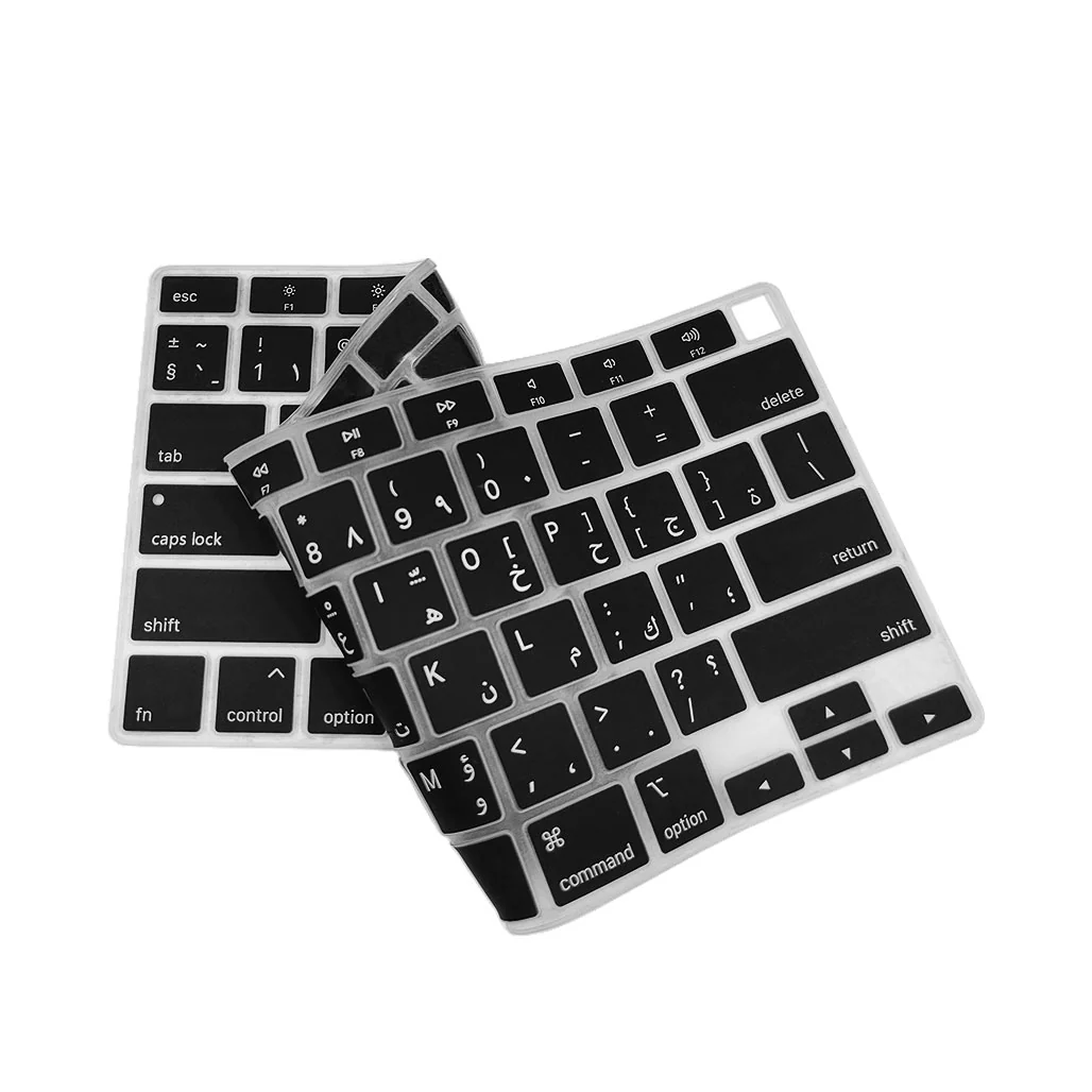 Silicone Keyboard Cover with Arabic Letters for Apple MacBook Pro and Air – Ultra-Thin Crystal Guard - Image 2