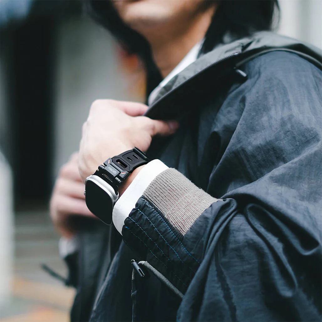 Skinarma Watch Band, TITON Ultra Custom-designed Stainless Steel Strap for Apple Watch 49mm | 45mm | 44mm (Black) - Image 4