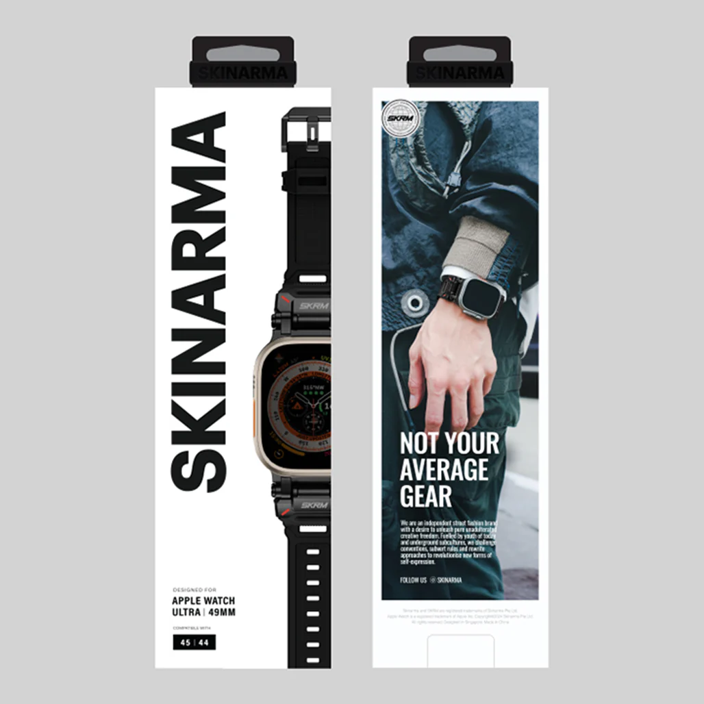 Skinarma Watch Band, TITON Ultra Custom-designed Stainless Steel Strap for Apple Watch 49mm | 45mm | 44mm (Black) - Image 6