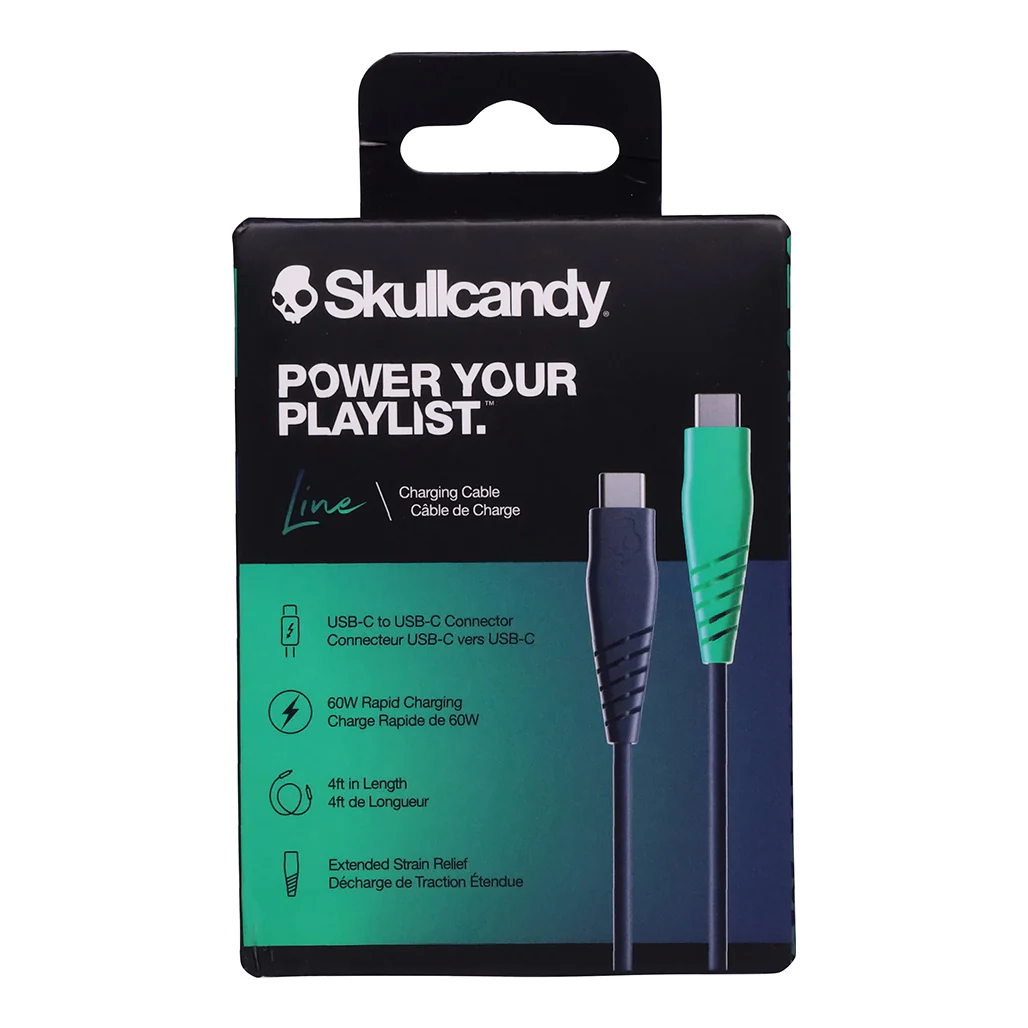 Skullcandy Line USB-C to USB-C 4ft Charging Cable – 60W Fast Charging for iPad, MacBook Pro, Samsung Galaxy, Nintendo Switch - Image 2