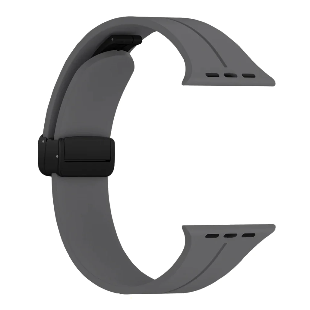 Spigen Simple Stylish Silicone Leather Watch Band for Apple Watch 45mm - Image 2