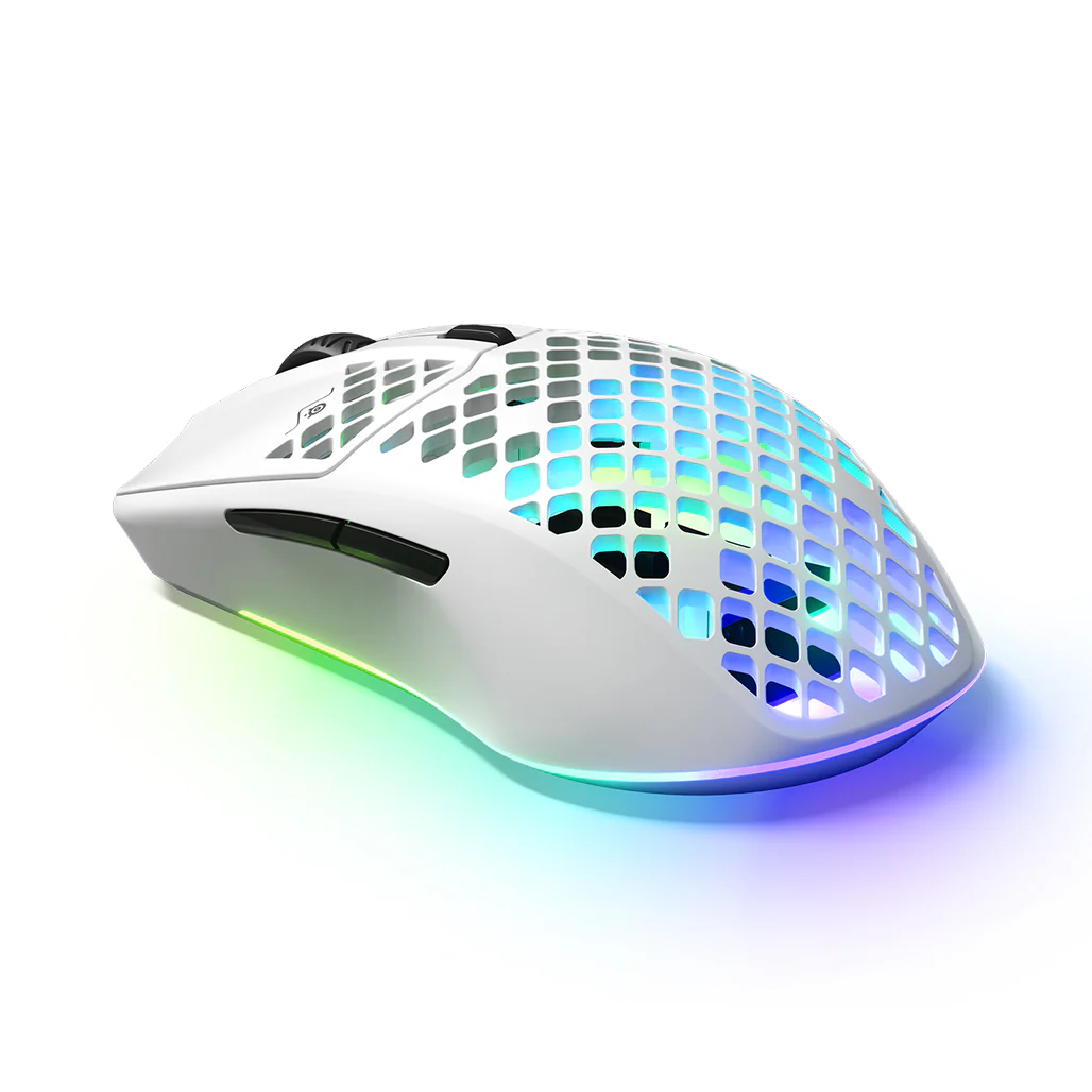 SteelSeries Aerox 3 Snow - Wireless Ultra-Lightweight Gaming Mouse - Image 2