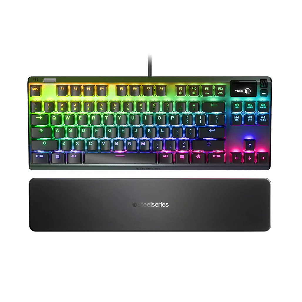 SteelSeries Apex 7 TKL Mechanical Gaming Keyboard with OLED Smart Display and Red Switches