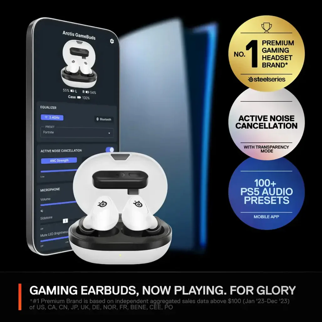SteelSeries Arctis GameBuds™ for PlayStation – Wireless Gaming Earbuds - Image 9