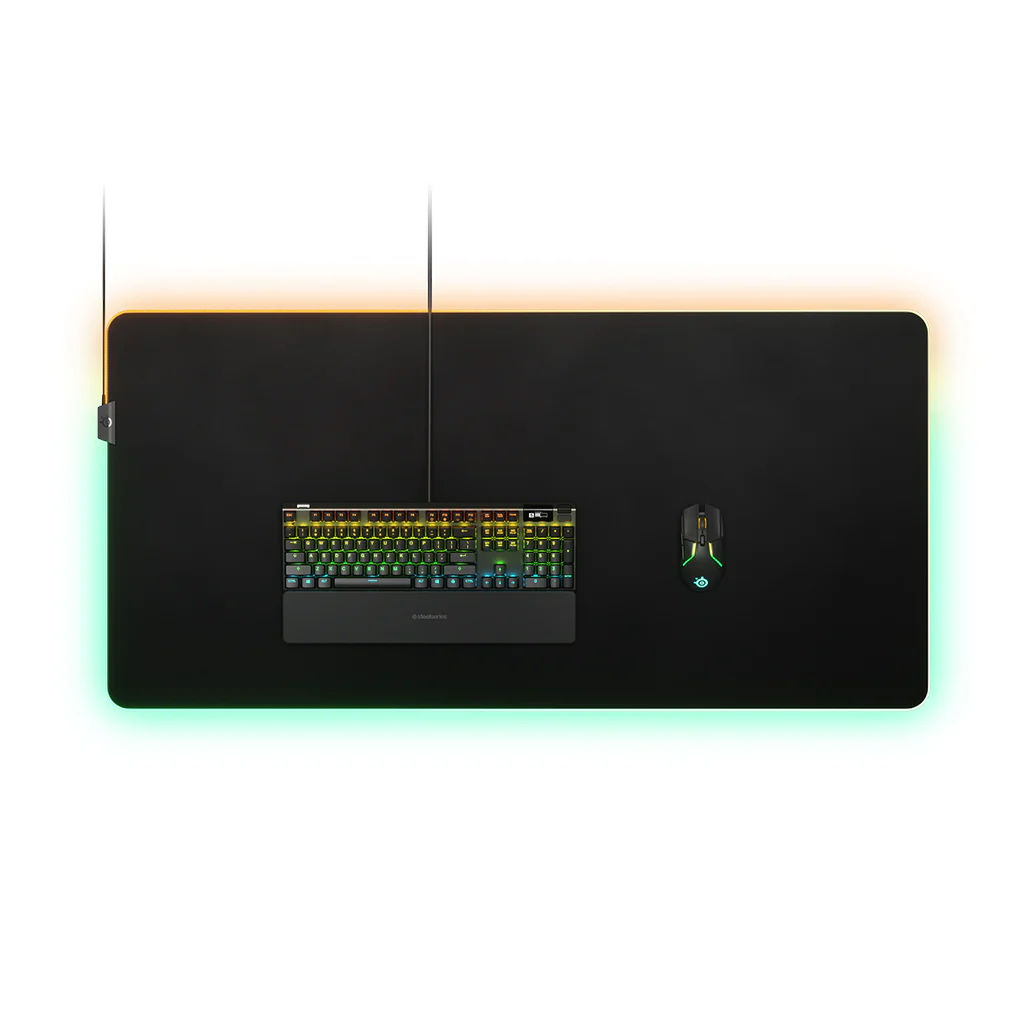 SteelSeries QcK Prism Cloth – RGB Gaming Mousepad with Micro-Woven Surface & Dynamic Lighting - Image 3