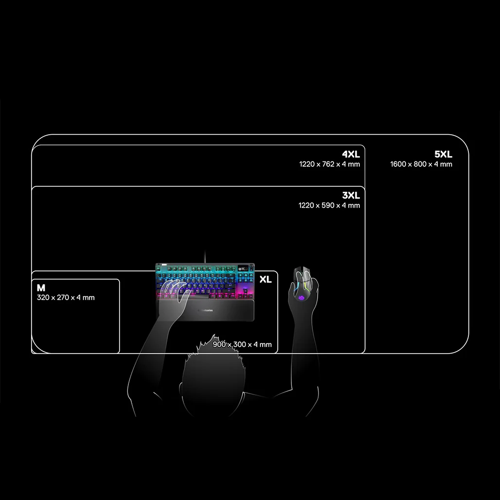 SteelSeries QcK Prism Cloth – RGB Gaming Mousepad with Micro-Woven Surface & Dynamic Lighting - Image 7