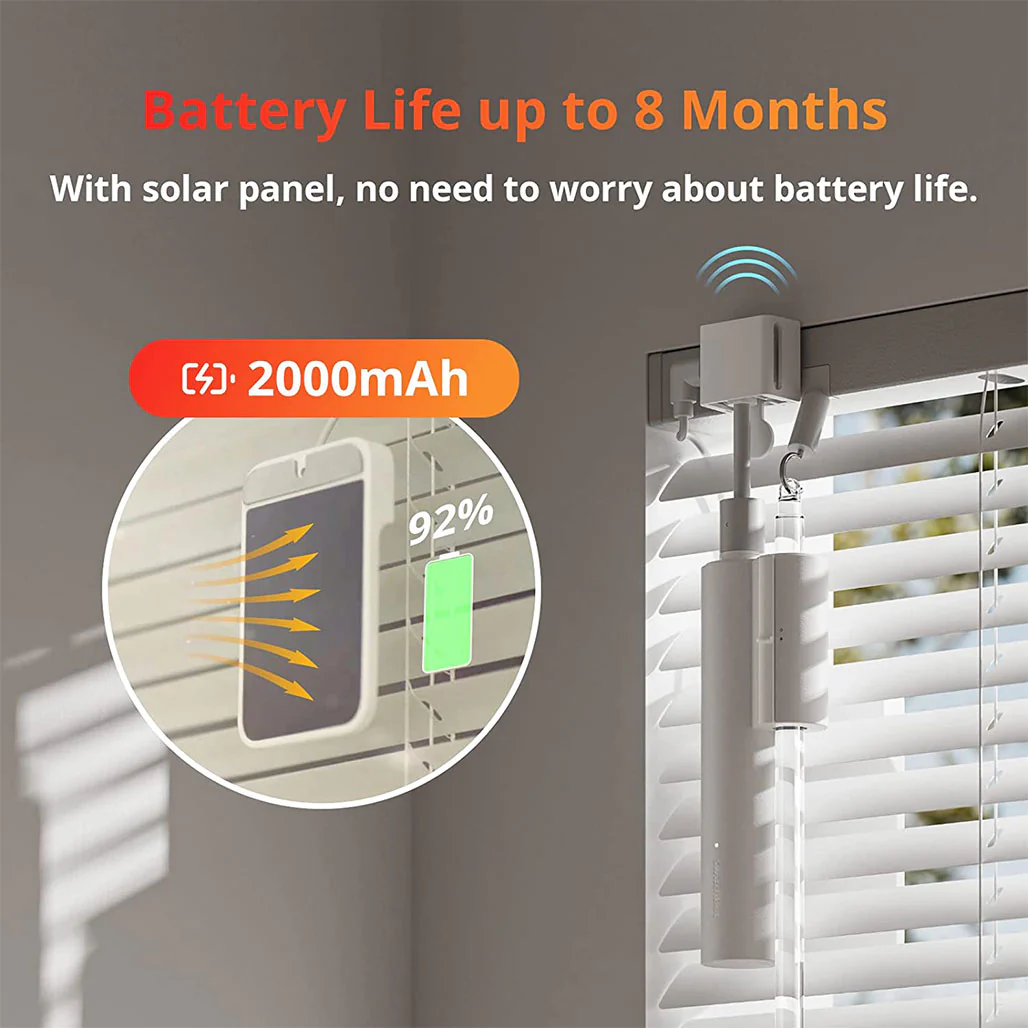SwitchBot Blind Tilt with Solar Panel | Smart Blind Controller with 2000mAh Solar Power - Image 8