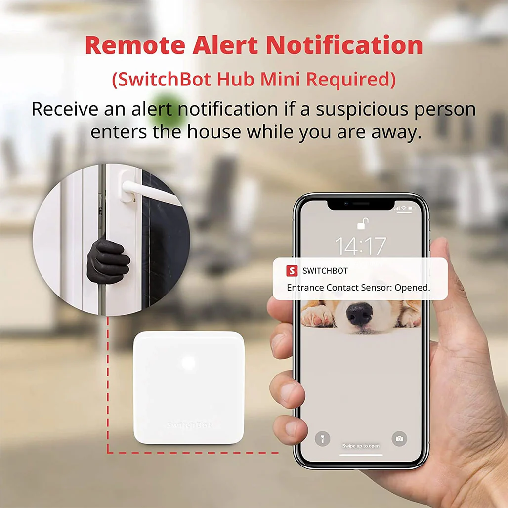 SwitchBot Contact Sensor W1201500-WHT | Smart Window & Door Alert Sensor with Hub Mini Connectivity - Image 7