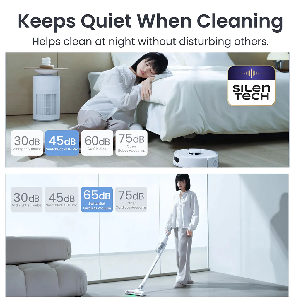 SwitchBot K10+ Pro Combo – Smart Robot Vacuum & Cordless Floor Sweeper - Image 4