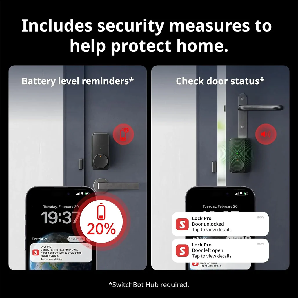 SwitchBot Lock Pro Smart Door Lock – Matter-Compatible, Voice Control, 15 Unlock Methods, Long Battery Life - Image 6
