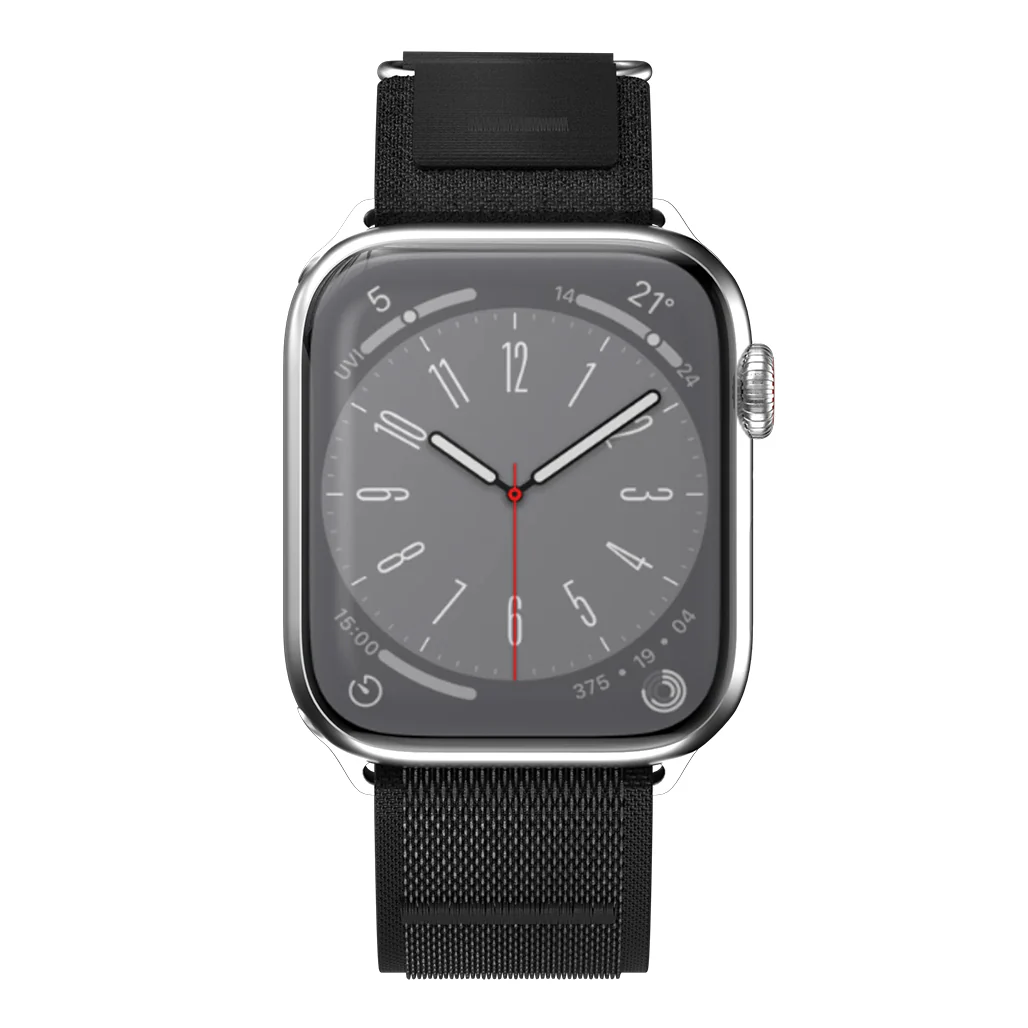 SwitchEasy Flex Woven Nylon Apple Watch Loop 38mm/40mm/41mm - Black - Image 2
