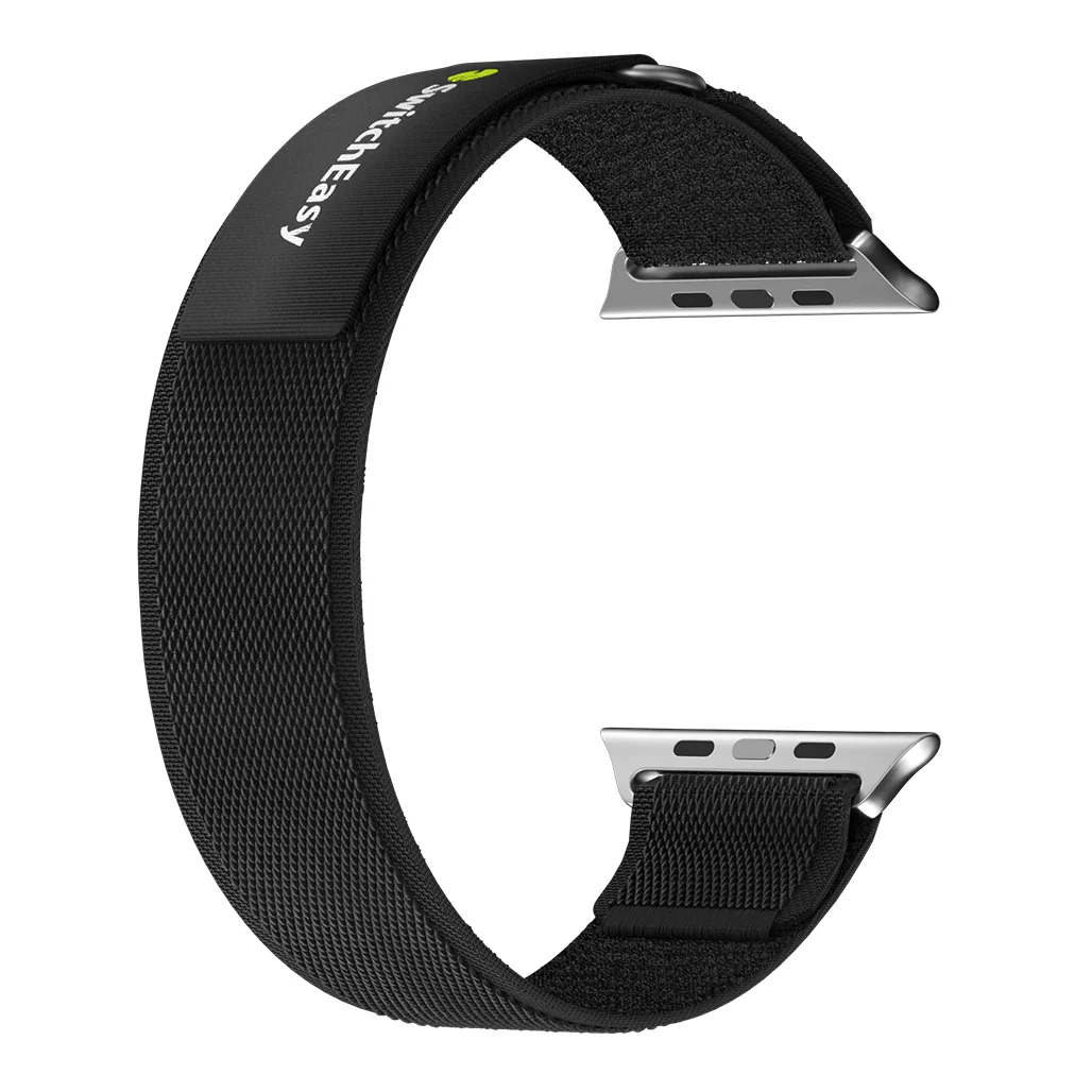SwitchEasy Flex Woven Nylon Apple Watch Loop 38mm/40mm/41mm - Black - Image 4