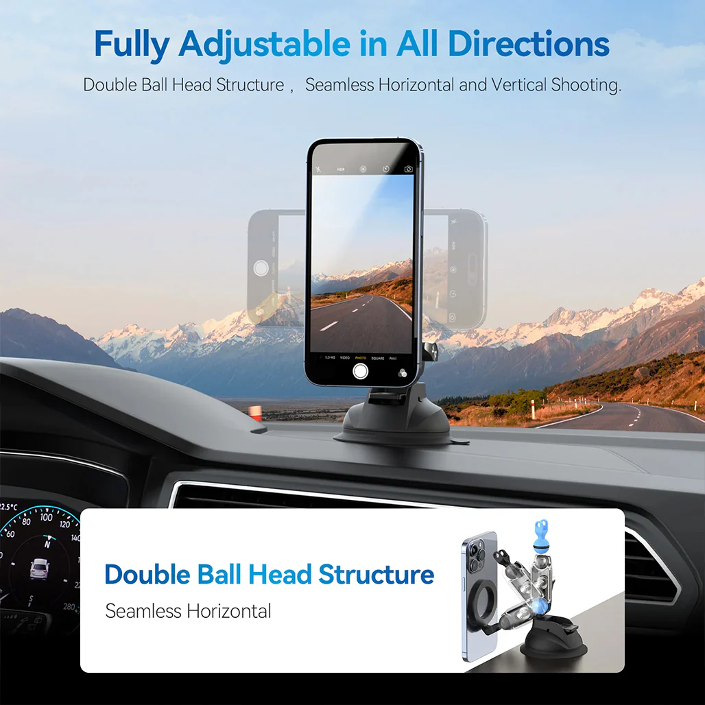 TELESIN Magnetic Suction Car Phone Mount – Stable Car Filming & Navigation - Image 4