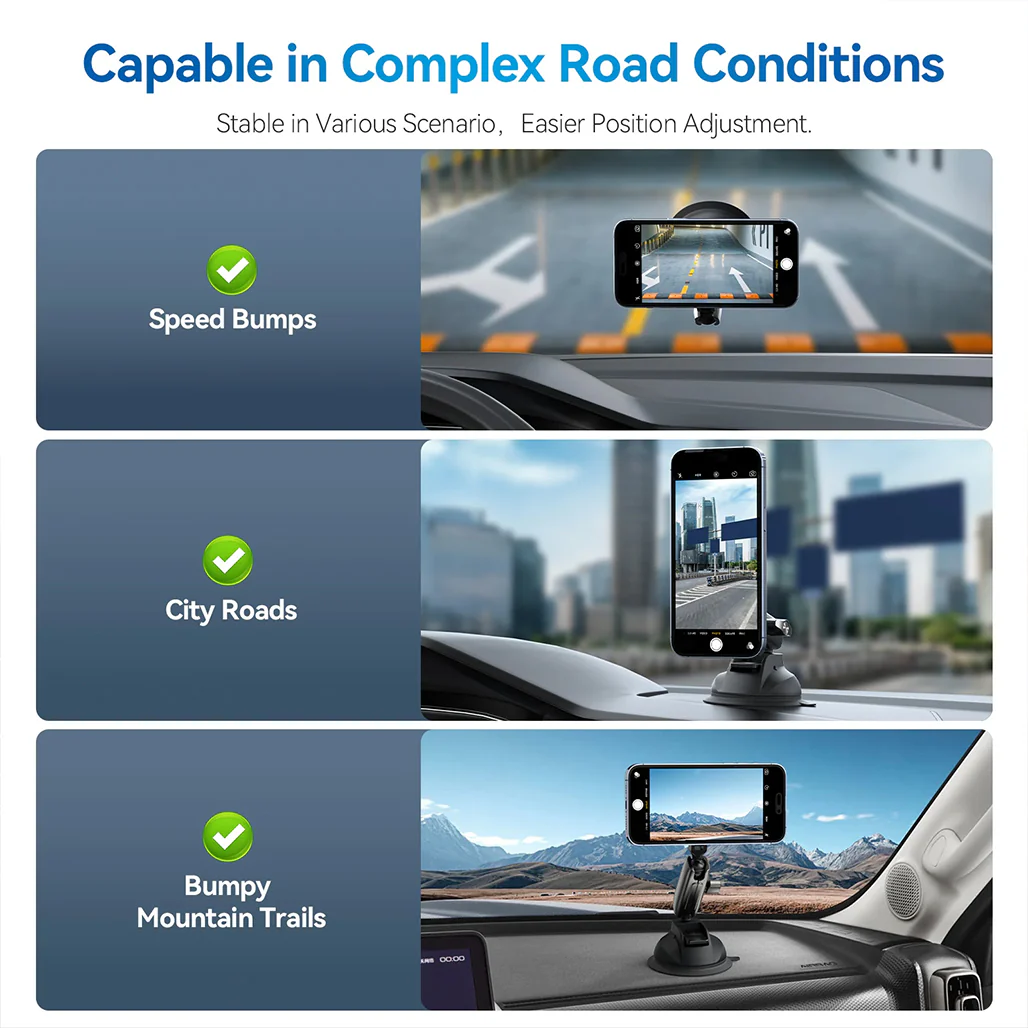 TELESIN Magnetic Suction Car Phone Mount – Stable Car Filming & Navigation - Image 5