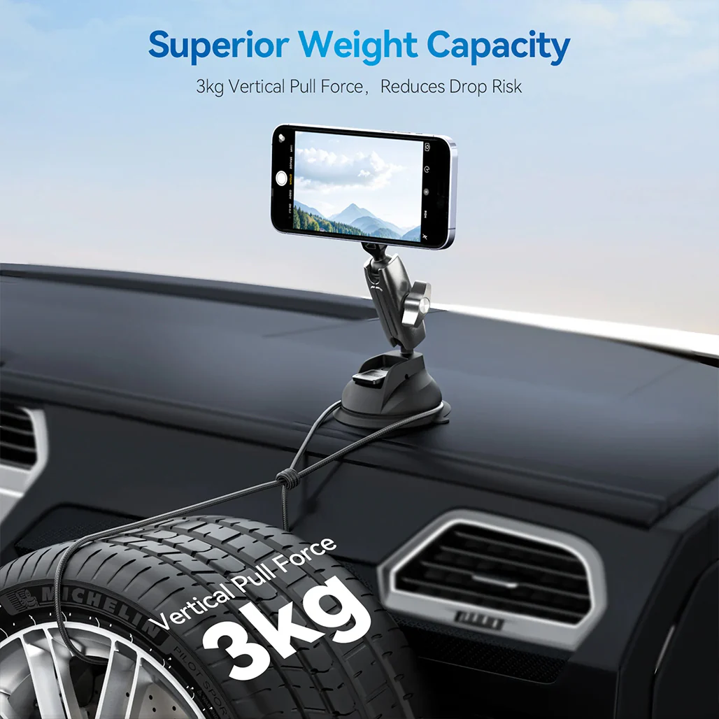 TELESIN Magnetic Suction Car Phone Mount – Stable Car Filming & Navigation - Image 8