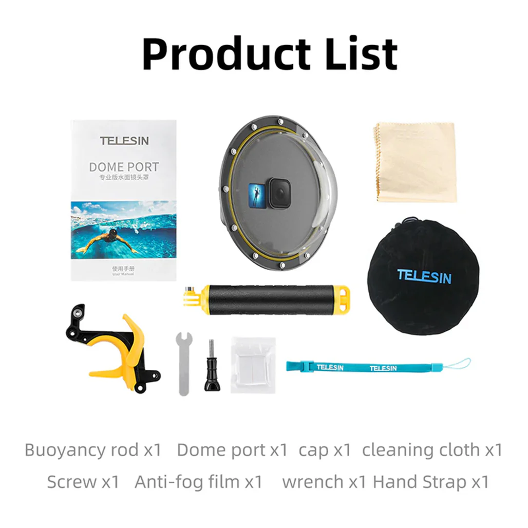Telesin Waterproof Dome Port for GoPro HERO 9/10/11/12/13 - Image 7