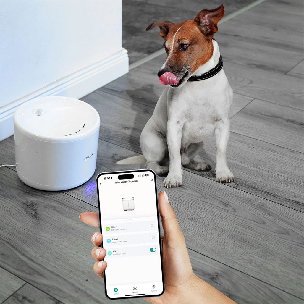 Tellur Smart WiFi Pet Water Dispenser 2L with UV Sterilization – White - Image 2