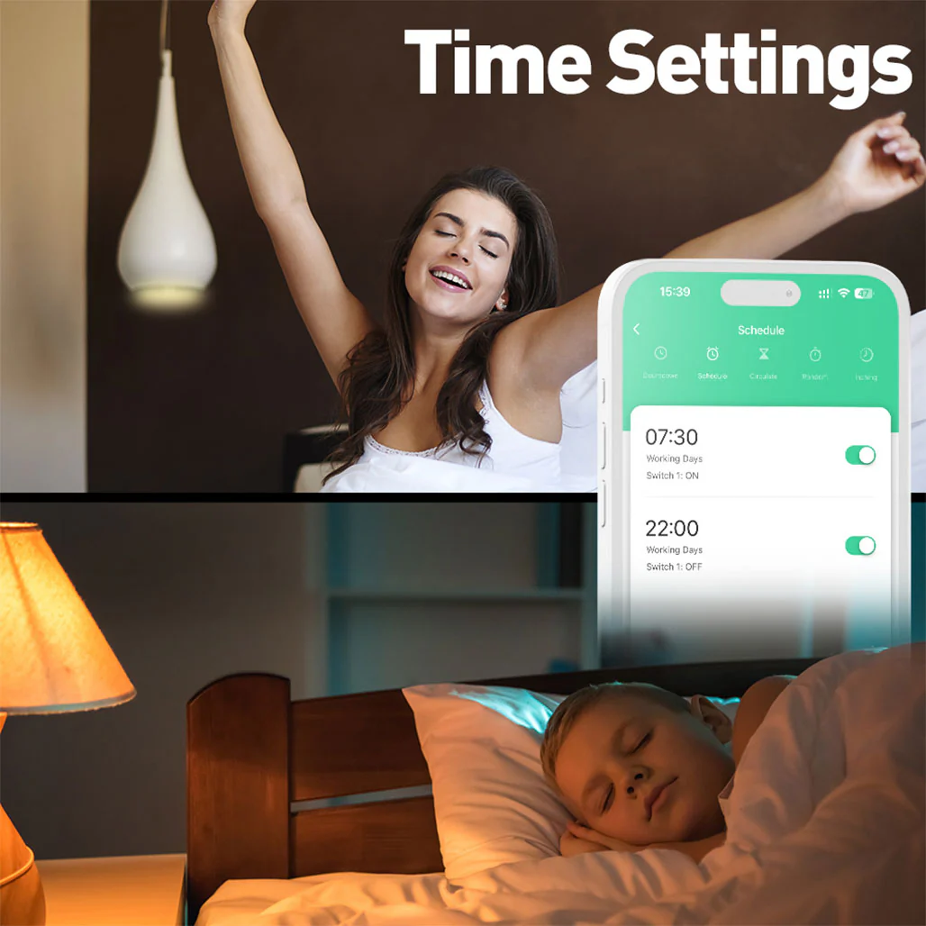 Tellur Smart WiFi Wall Plug with Energy Monitoring, 3600W, 16A, PD20W, USB 18W, Child Protection - White - Image 4