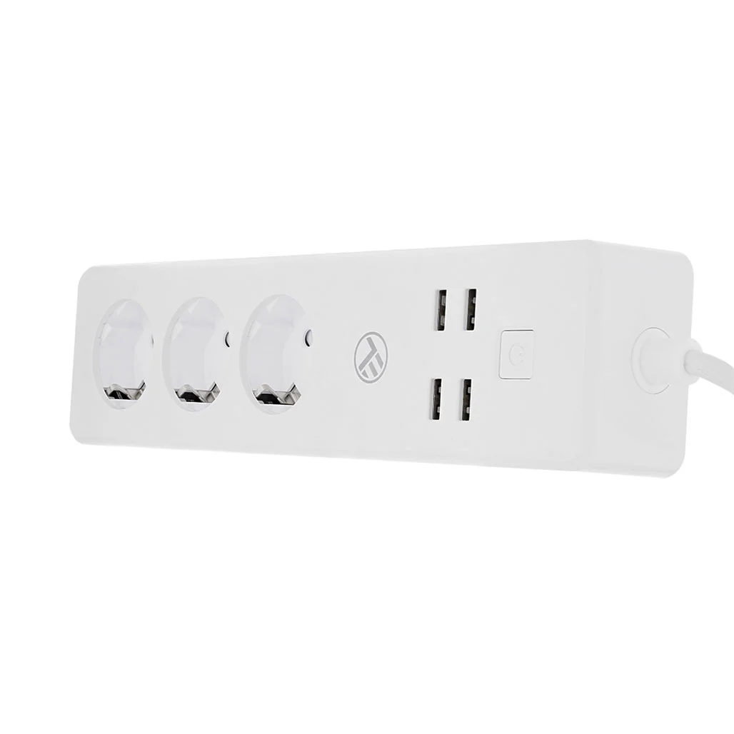 Tellur WiFi Smart Power Strip - 3 Outlets, 4 USB Ports, 2200W, 10A - Image 2