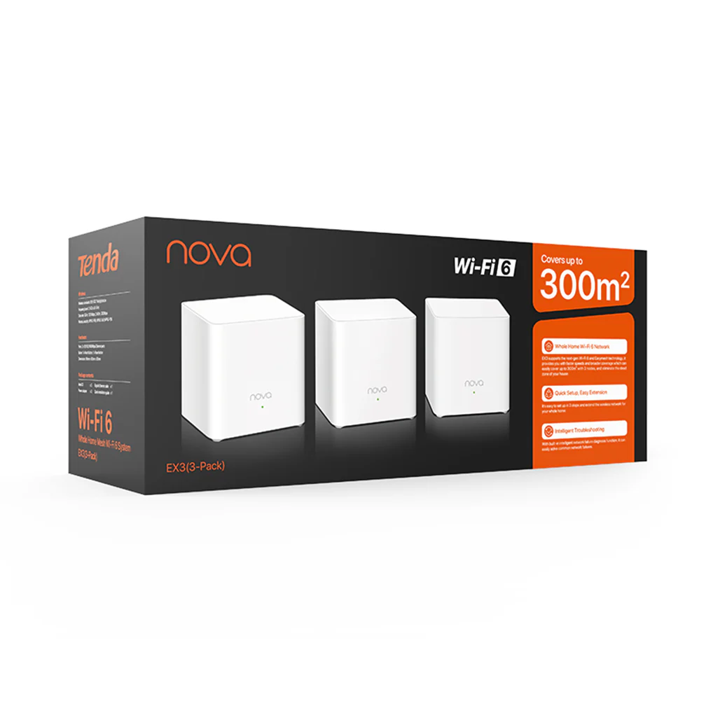 Tenda MX3 - AX1500 Wi-Fi 6 Mesh System (3-Pack) - Image 3