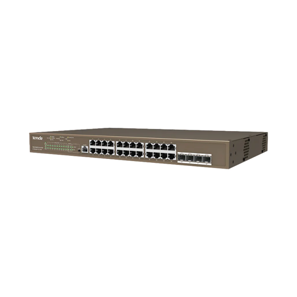 Tenda TEG5328P-24-410W Layer-3 Managed PoE+ Switch – 24×Gigabit + 4×SFP, 370 W Budget - Image 2