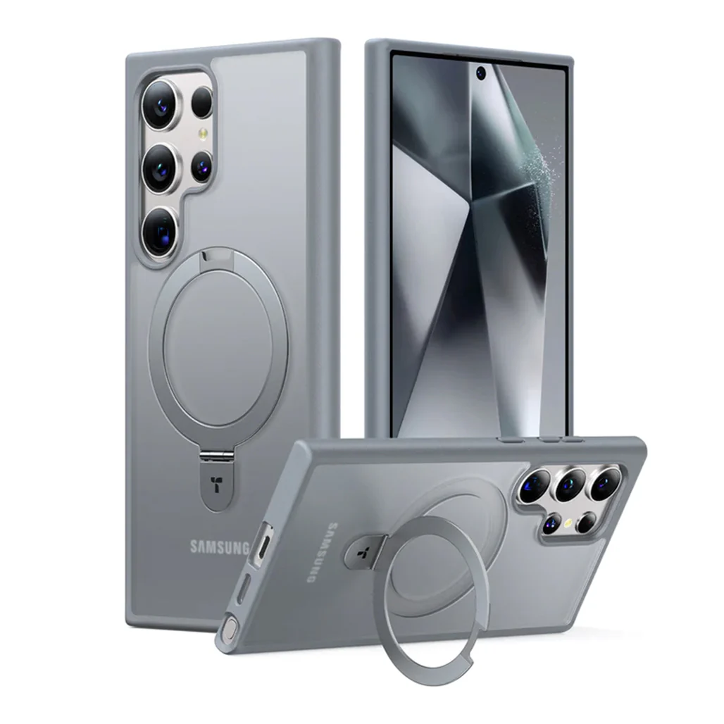 Torras Guardian Ostand Case for Samsung S24 Ultra | Halbach Array Tech, Flexible Stand, Military-Grade Protection - Image 2