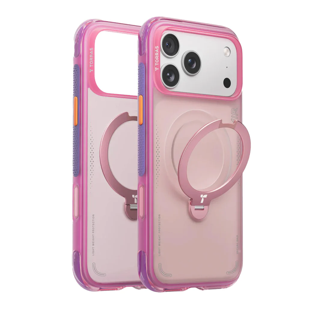 Torras Ostand Q3 Air for iPhone 17 Series | MagSafe-Compatible Case with 360° Spin Stand & Airbag Protection - Image 5