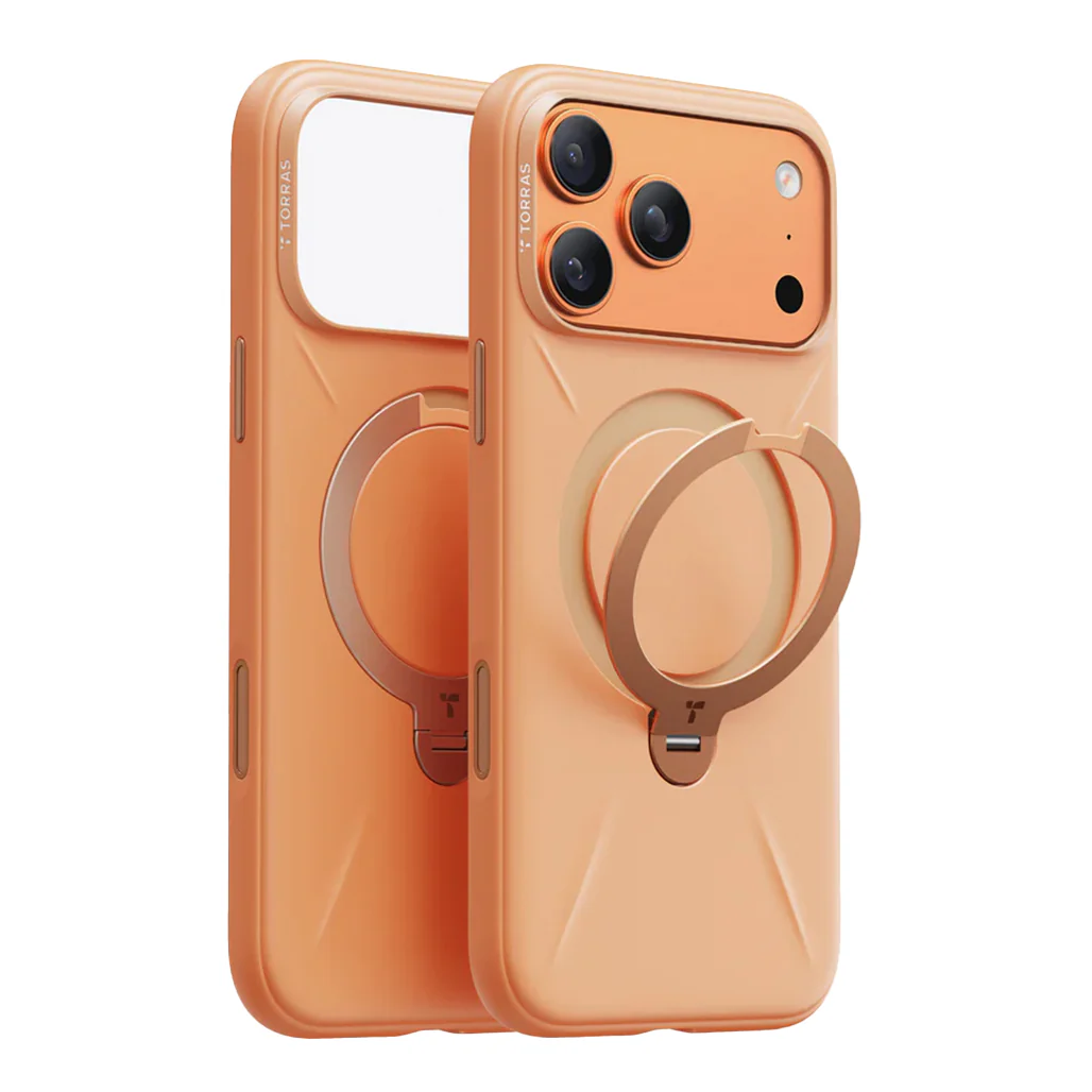 Torras Ostand Q3 Silicone Case with 360° Magnetic Stand for iPhone 17 Series