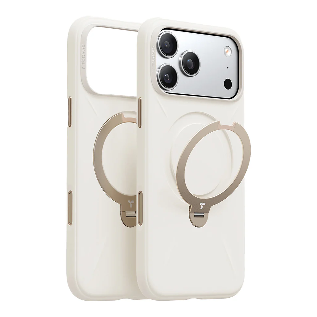 Torras Ostand Q3 Silicone Case with 360° Magnetic Stand for iPhone 17 Series - Image 4
