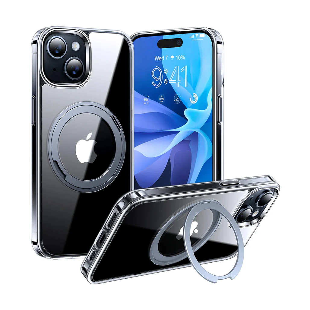 Torras Ostand R iPhone 15 Pro Max Case with 360° Rotating Stand & MagSafe | Military-Grade Protection - Image 2