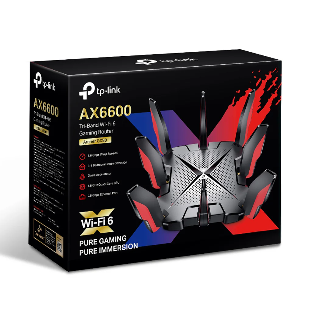 TP-Link Archer GX90 - AX6600 Tri-Band Wi-Fi 6 Gaming Router - Image 4