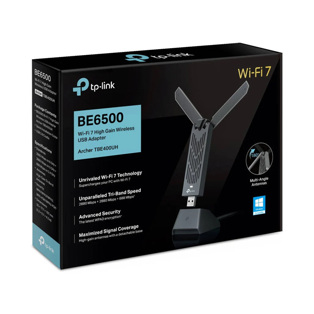 TP-Link Archer TBE400UH - BE6500 Wi-Fi 7 USB Adapter - Image 4