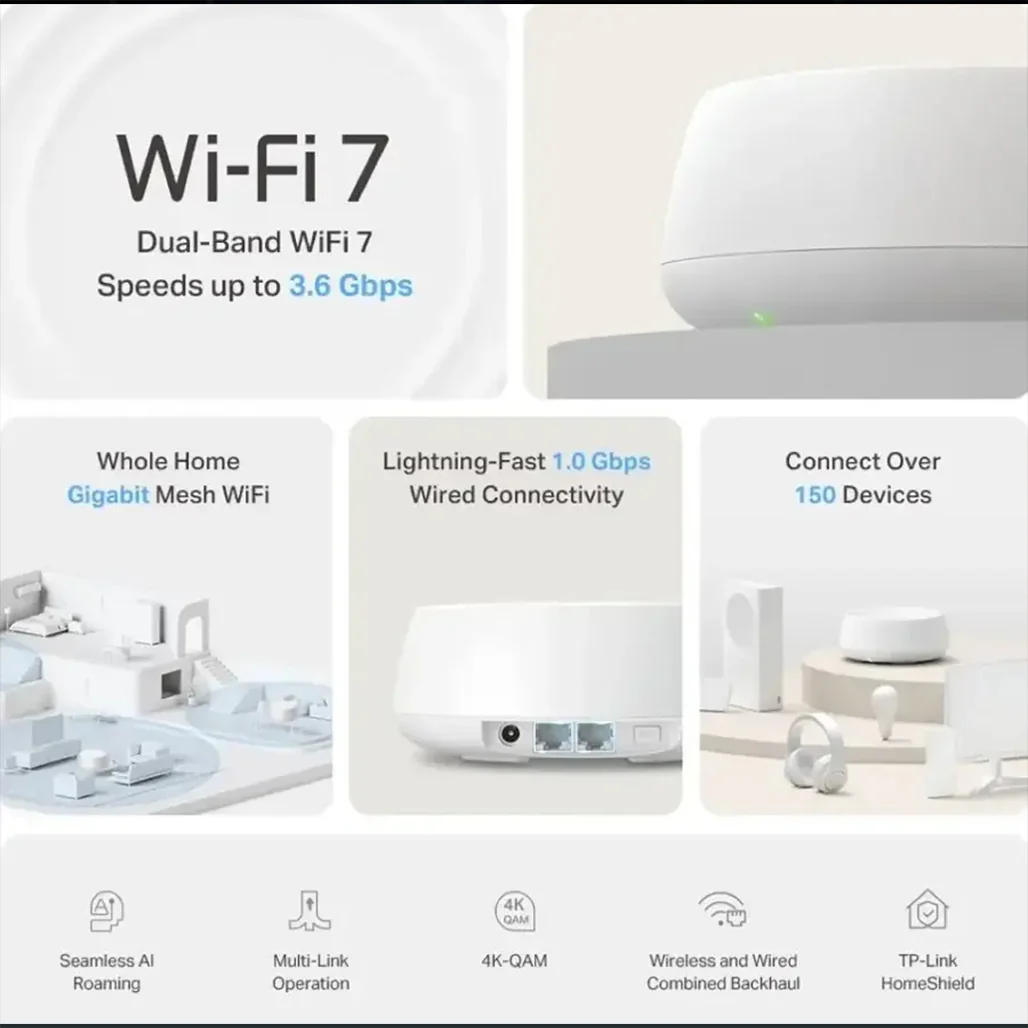 TP-Link Deco BE25 (3-Pack) - WiFi 7 Mesh System – BE3600 - Image 3