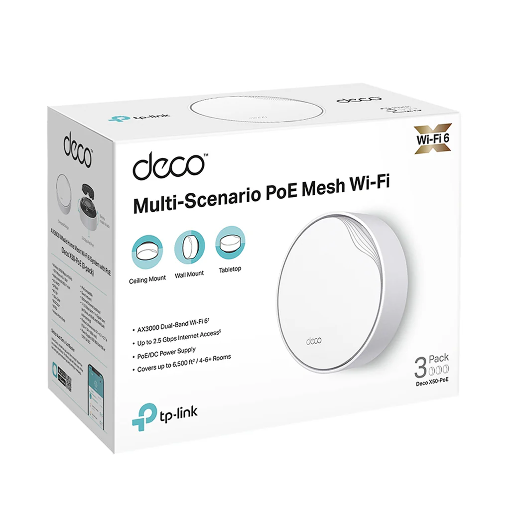 TP-LINK Deco X50-PoE - AX3000 WiFi 6 Mesh System (3Pack) - Image 12